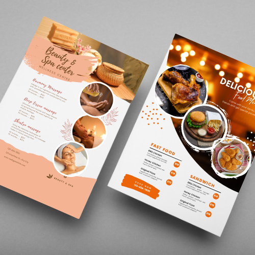 Flyers designed by Blue First Printing