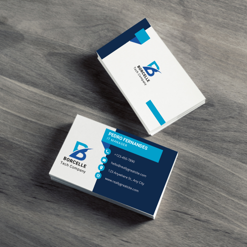 Business cards designed by Blue First Printing